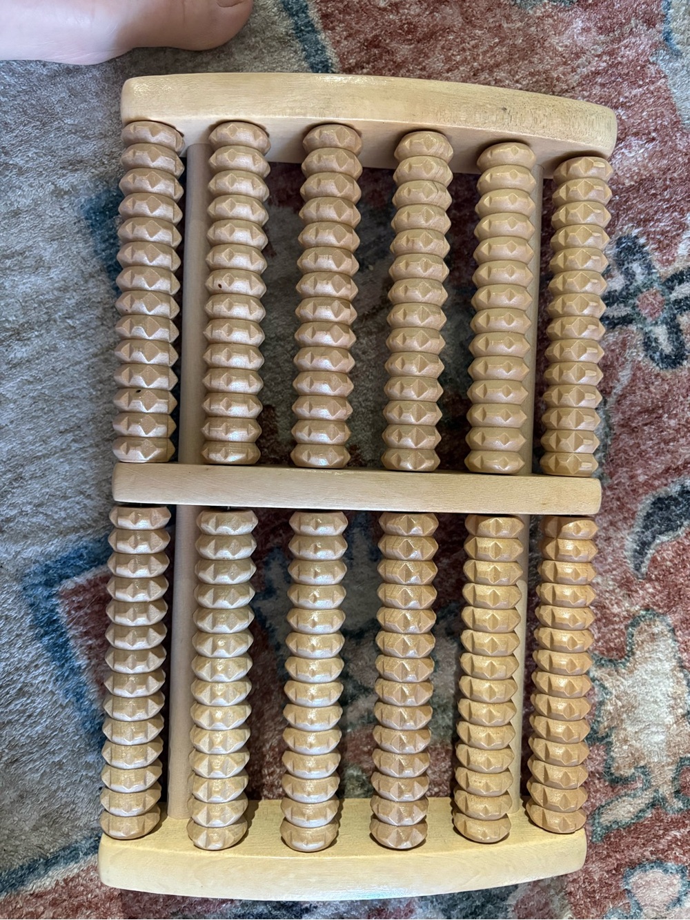 Wooden Foot Roller Massager - Natural Finish